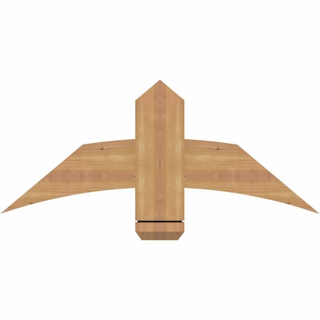 Ekena Millwork Bellingham Timber Gable Bracket, Western Red Cedar, 36"W x 15"H x 1 1/2"D x 5 1/2"F, 10/12 Pitch GBW036X15X0206BEL00SWR